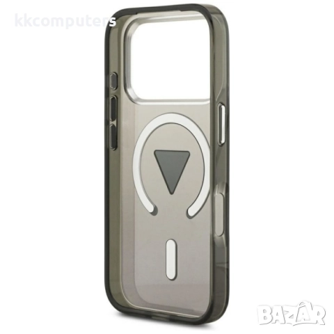 Оригинален кейс Guess IML Gradient Triangle Logo, За iPhone 17 Pro Max (6.9), Черен и Протектор, снимка 6 - Калъфи, кейсове - 52288565