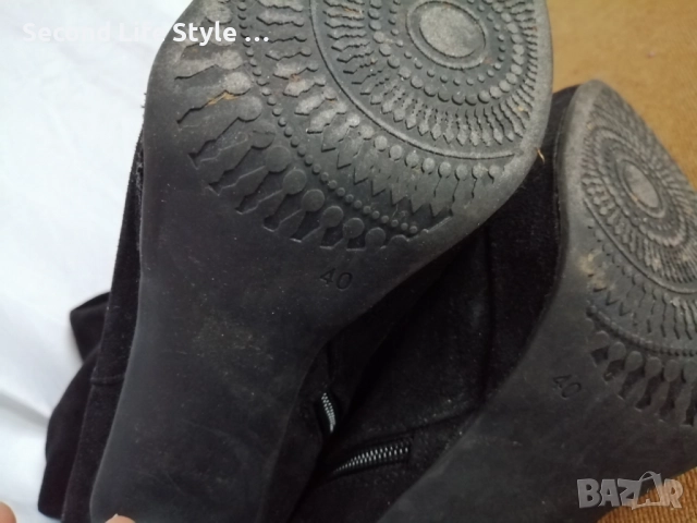 Елегантни дамски ботуши над коляното; с ток и платформа номер 40, снимка 12 - Дамски ботуши - 52878496