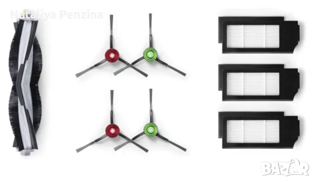 ECOVACS Buddy Kit (главна четка, странична четка, филтър) - оригинални аксесоари за X1 Omni/T10 Turb, снимка 1 - Прахосмукачки - 48790159