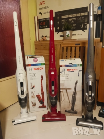 КАТО НОВИ. - Мощни Безкабелни прахосмукачки BOSCH- 2 in 1 ,Li-ion 40мин.