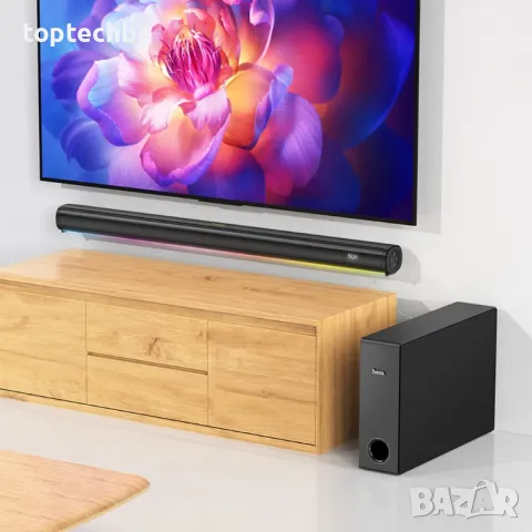 Безжичен саундбар HOCO HS1 soundbar, снимка 4 - Аудиосистеми - 47244902