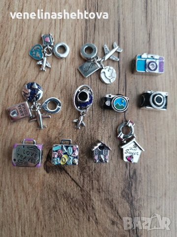 Сребърни талисмани висулки стопери клипс за гривни Пандора , снимка 3 - Гривни - 52331432
