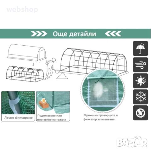 Оранжерия за градина , Сглобяем Парник , Различни размери, снимка 4 - Оранжерии - 45935406