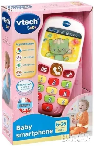 Двуезичен бебе смартфон/ телефон VTECH , снимка 1 - Образователни игри - 47458230