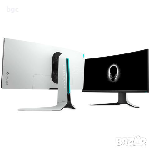 НОВ 34", Nano IPS, Извит, 120Hz, 2ms, Ultra Wide QHD, Display Port, G-Sync, Черен/Сив, Pivot, AW3420, снимка 1 - Монитори - 45744987