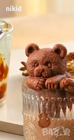 3D мече вдигнат крак силиконов молд форма фондан смола шоколад  , снимка 2 - Форми - 52745159