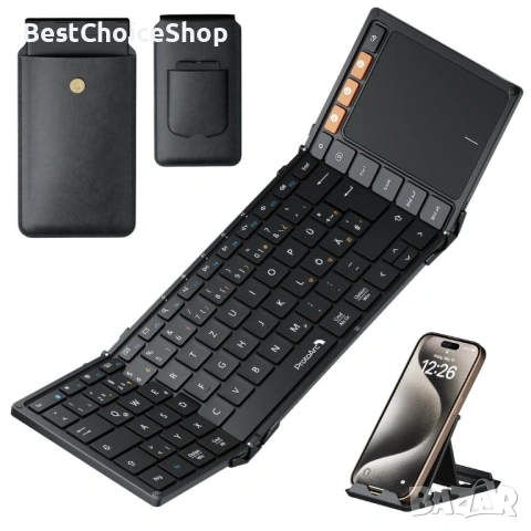 Сгъваема Bluetooth клавиатура ProtoArc XK01 TP с тъчпад, снимка 9 - Клавиатури и мишки - 53358388