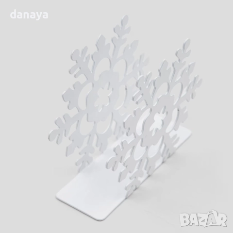 6137 Коледна поставка за салфетки Снежинка Салфетник, снимка 4 - Аксесоари за кухня - 52671252