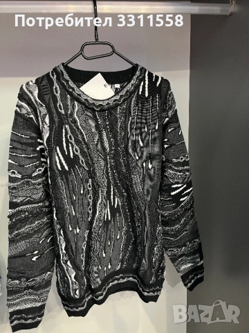 Carlo Colucci - Пуловер черен - S/M/L/XL, снимка 3 - Пуловери - 53840870