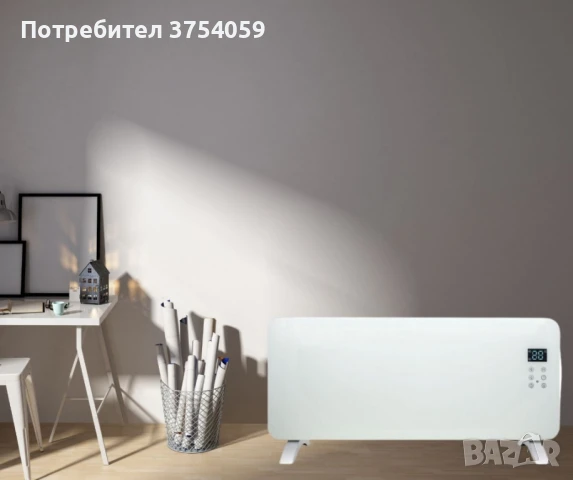 Конвектор, 2000W, стъклен панел