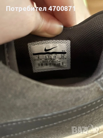 Air force one дамски обувки сив велур, снимка 6 - Маратонки - 54079234