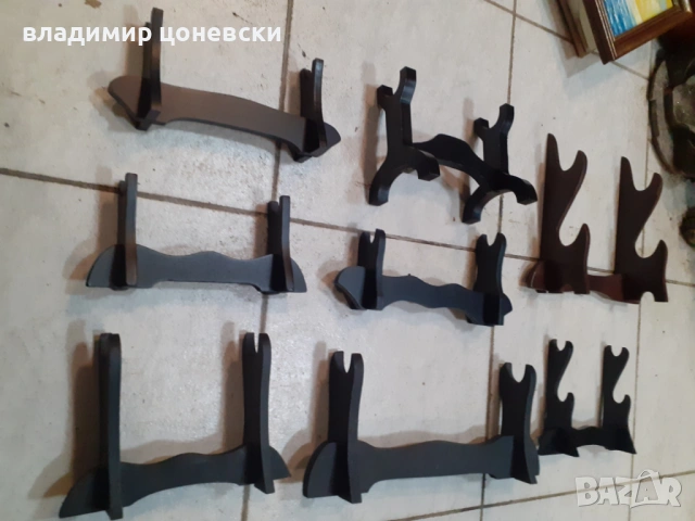 Дървена разглобяема стойка за нож,сабя,кортик,кама,пищов и др., снимка 4 - Колекции - 53486192