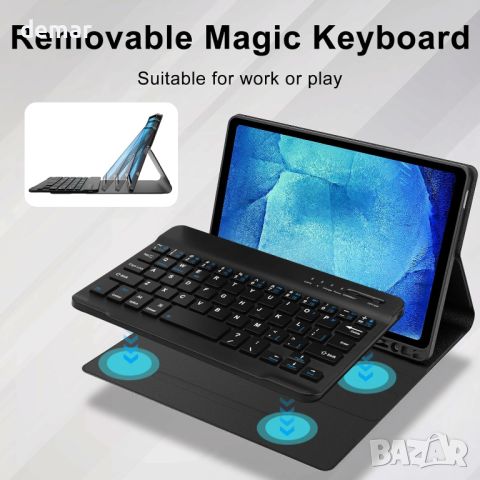 Калъф с клавиатура SENGBIRCH за Samsung Galaxy Tab A9 8.7'', черен, снимка 4 - Таблети - 45302300
