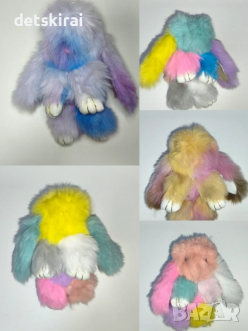 Меко пухкаво зайче ключодържател, снимка 9 - Други - 54223361