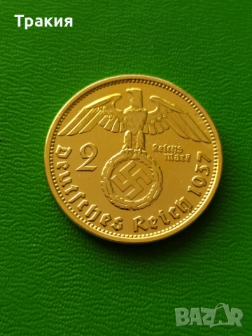 2 марки 1937 г. Позлата