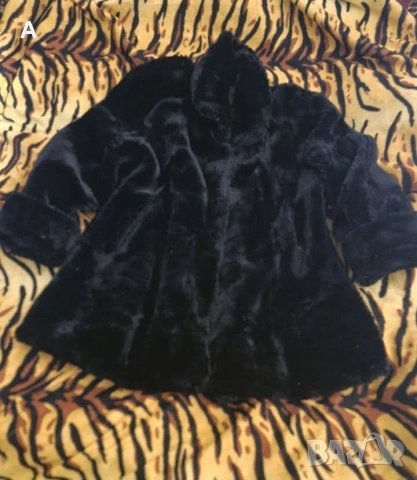 Елегантно черно еко палто