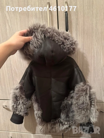 Ново детско зимно яке естествена кожа, снимка 4 - Бебешки якета и елеци - 51900450