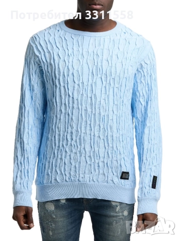 Carlo Colucci Jacquard Пуловер, снимка 5 - Пуловери - 52777068