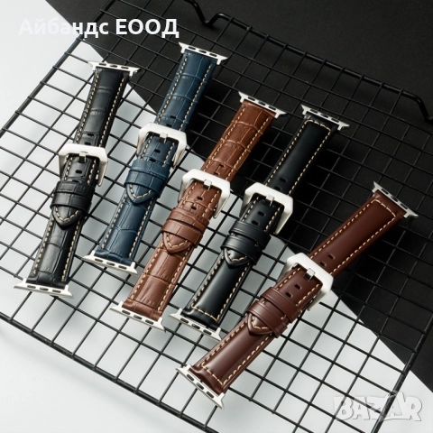 ПРОМО! Каишки от ЕСТЕСТВЕНА кожа за Apple Watch Ultra/SE/10/9/8/7/6/5, снимка 2 - Каишки за часовници - 49469690