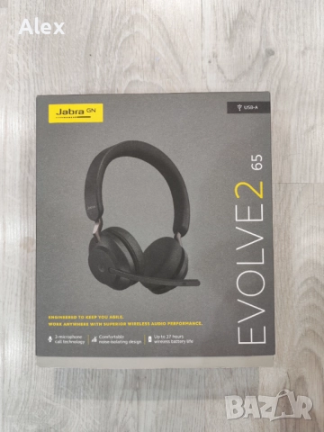 Чисто НОВИ!Безжични Слушалки Jabra - Evolve 2 Модел 65, черни