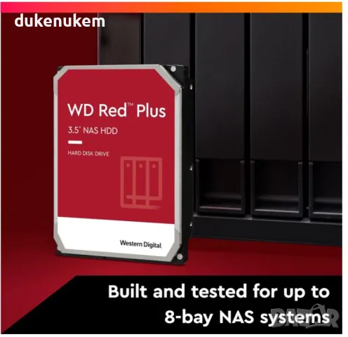 НОВ! HDD 2TB Western Digital Red Plus NAS SATA 5400rpm 64MB твърд диск, снимка 3 - Твърди дискове - 47223678