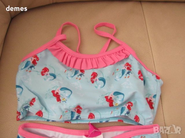 Бански от две части за момиче Принцесите Disney,размер 110/116, снимка 3 - Бебешки бански - 51055535