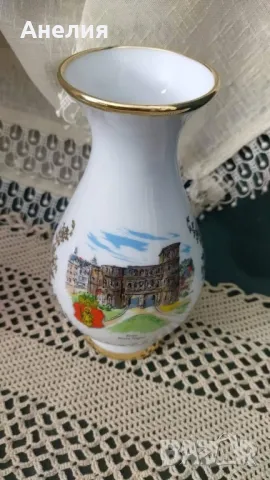 Ваза с 24 каратово златно покритие , снимка 2 - Вази - 49935768
