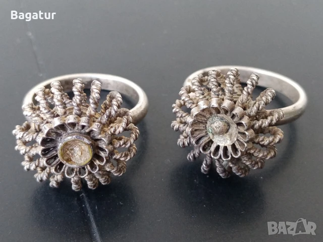 Възрожденски пръстени,лот,филигран,сачан,сребро,накит, снимка 9 - Антикварни и старинни предмети - 51007919
