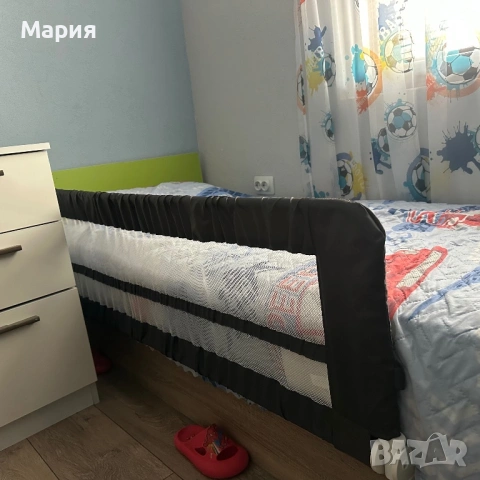 Защитна преграда за детско легло KESSER, Сив, 180 х 44 см, снимка 3 - Бебешки легла и матраци - 54187194