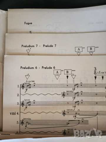 Витолд Лютославски ( Witold Lutosławski ) - Прелюдия и фуга за 13 струнни инструмента, партитури, снимка 4 - Специализирана литература - 51554047