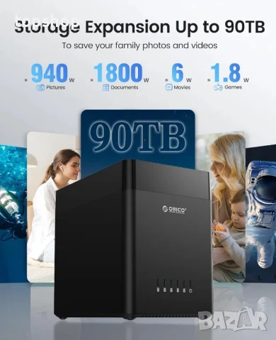 НАЛИЧНА нова, тествана докинг станция ORICO 5 Bay с 5 слота до 90tb, снимка 7 - Друга електроника - 50577244