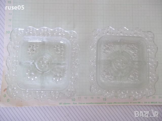 Лот от 2 бр. стъклени свещника за една свещ, снимка 2 - Колекции - 51634860