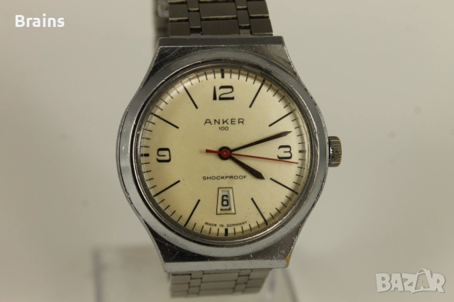 1950's ANKER 100 Стар Немски Ръчен Часовник, снимка 4 - Антикварни и старинни предмети - 52278806