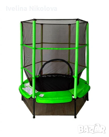 Мини батут с мрежа за безопасност – Компактен и забавен избор за деца, снимка 8 - Градински мебели, декорация  - 53647087