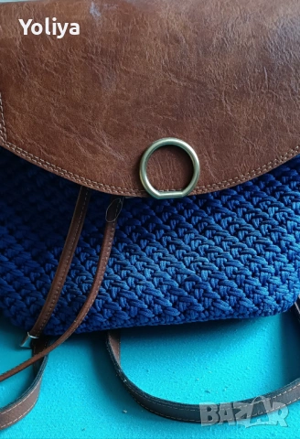 Дамска ръчно плетена чанта , снимка 2 - Чанти - 53463819