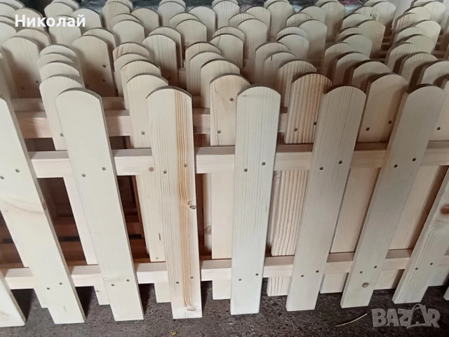 Декоративна дървена ограда с врата за двор градина заведение детска площадка детски кът оградни пана, снимка 4 - Огради и мрежи - 50462496