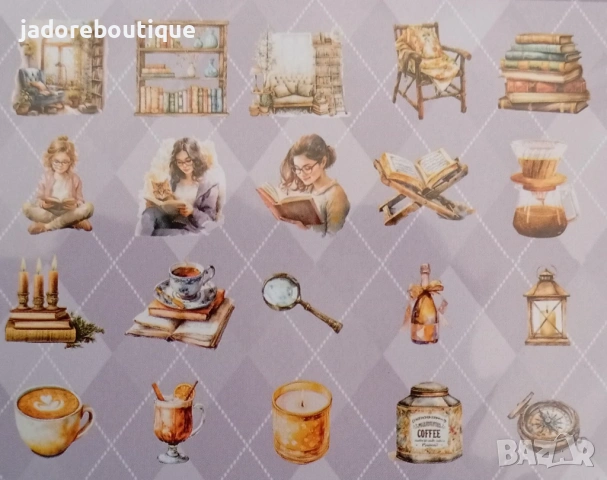 40 бр Прозрачни водоустойчиви скрапбук стикери - различни видове, снимка 5 - Други - 53845432