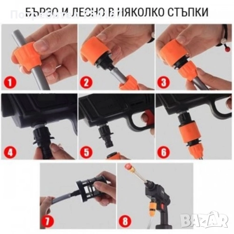Акумулаторна Водоструйка 22 Бара, 1бр Батерия 48V 8Ah, Зарядно и Аксесоари в куфар - ПРОМОЦИЯ !!!, снимка 2 - Други инструменти - 51886937