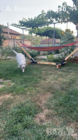 Ръчно изработени луксозни стойки за хамак +ПОДАРЪК хамак, снимка 6 - Градински мебели, декорация  - 54207653