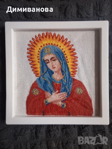 Гоблен Сияйна Богородица в рамка