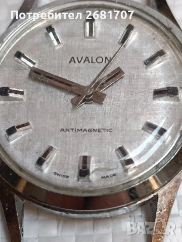 позлатен швейцарски мъжки часовник Avalon, снимка 2 - Мъжки - 52968271