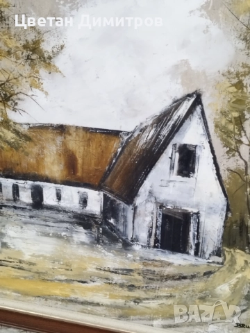 шведска авторска картина  Масло върху платно  Подписана , снимка 2 - Картини - 52361257