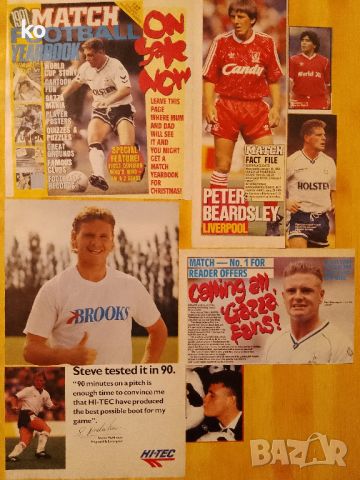 Футбол-снимки на футболисти от списание Match 91г, снимка 1 - Колекции - 46402602
