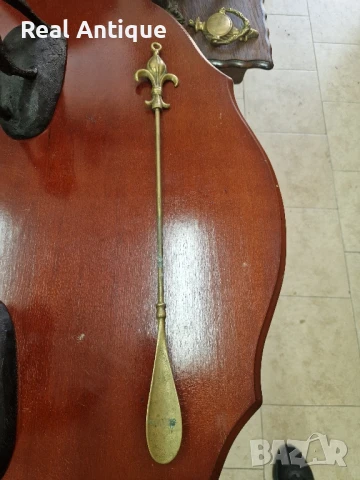 Антикварна голяма английска бронзова обувалка , снимка 3 - Антикварни и старинни предмети - 50792439