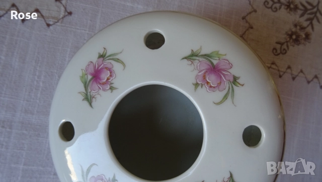 Стар порцеланов овлажнител/изпарител. Saturalux  EMS  Франция  22 Karat Gold, снимка 4 - Други - 51660567