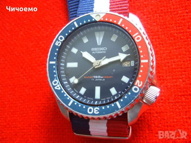 Seiko 7002 Diver Automatic Pepsi 1991 мъжки ръчен часовник, снимка 3 - Мъжки - 47778118