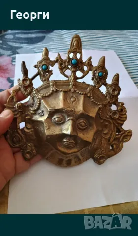 Бронзова маска-33, снимка 4 - Колекции - 50111455