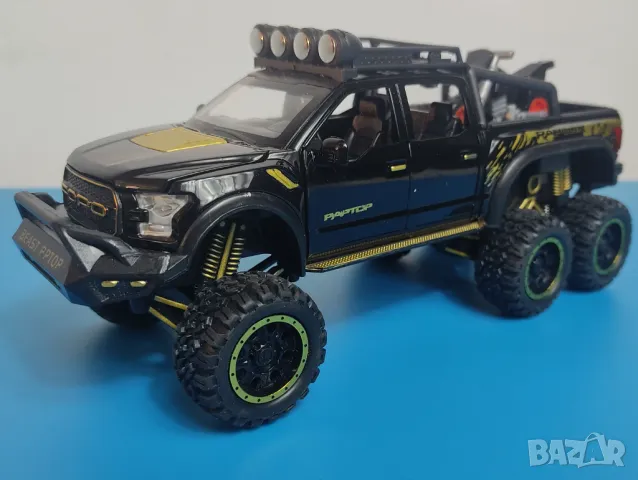 Метална кола макет 1:24 на Ford Raptor  играчка за момче, снимка 11 - Коли, камиони, мотори, писти - 48507016