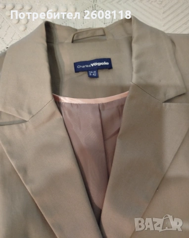 Бежово сако Charles VÖgele – размер L (№ 44), снимка 11 - Сака - 53615989