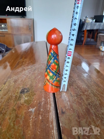 Стара дървена кукла,Хохлома, снимка 3 - Колекции - 53417547